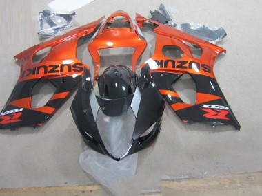 03-04 Schwarz Orange Suzuki GSXR 1000 Motorrad Verkleidung