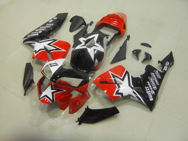 03-04 Schwarz Rot Honda CBR600RR Motorrad Vollverkleidung 03-04 Schwarz Rot Honda CBR600RR Motorrad Vollverkleidung