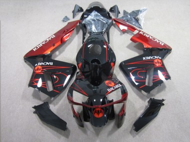 03-04 Schwarz Rot RACARDI Honda CBR600RR Motorrad Verkleidung