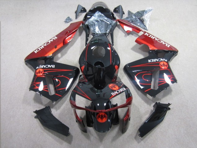 03-04 Schwarz Rot RACARDI Honda CBR600RR Motorrad Verkleidung 03-04 Schwarz Rot RACARDI Honda CBR600RR Motorrad Verkleidung