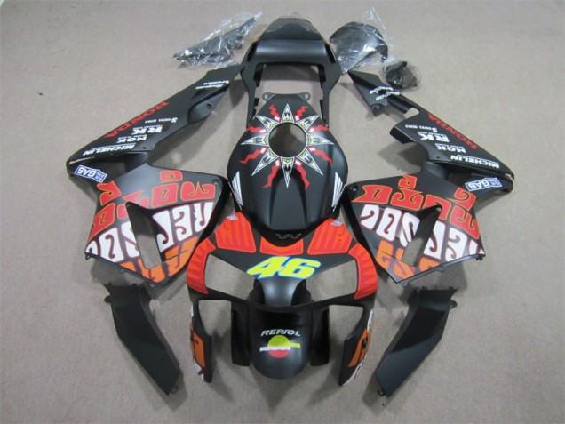 03-04 Schwarz Rot Repsol 46 Honda CBR600RR Motorrad Verkleidung 03-04 Schwarz Rot Repsol 46 Honda CBR600RR Motorrad Verkleidung