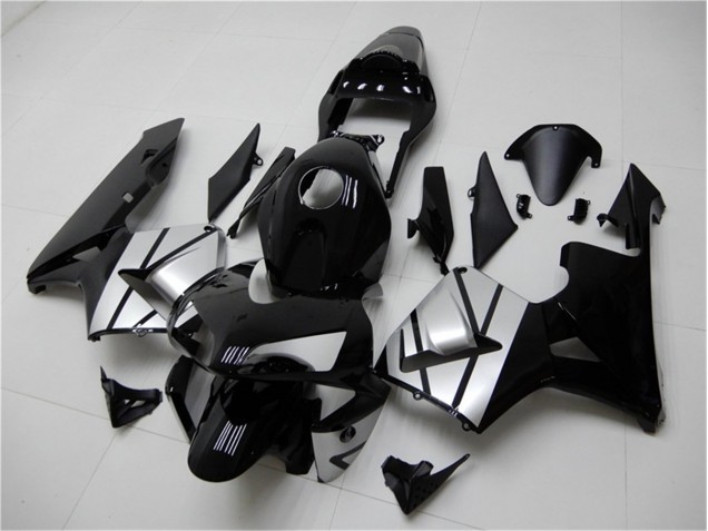 03-04 Schwarz Silber Honda CBR600RR Motorrad Verkleidung 03-04 Schwarz Silber Honda CBR600RR Motorrad Verkleidung