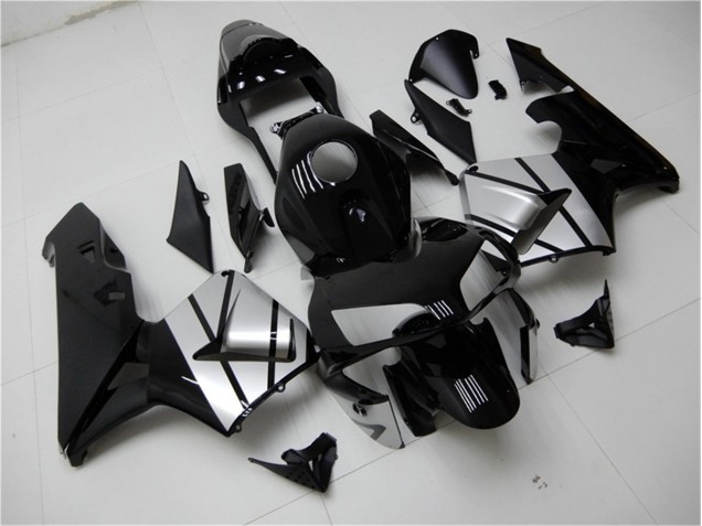 03-04 Schwarz Silber Honda CBR600RR Motorrad Verkleidung 03-04 Schwarz Silber Honda CBR600RR Motorrad Verkleidung