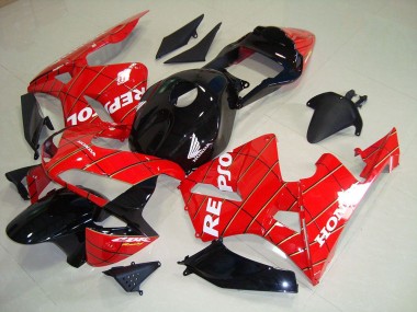 03-04 Schwarz Spider Man Repsol Honda CBR600RR Motorrad Verkleidung