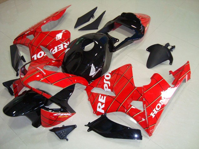 03-04 Schwarz Spider Man Repsol Honda CBR600RR Motorrad Verkleidung 03-04 Schwarz Spider Man Repsol Honda CBR600RR Motorrad Verkleidung