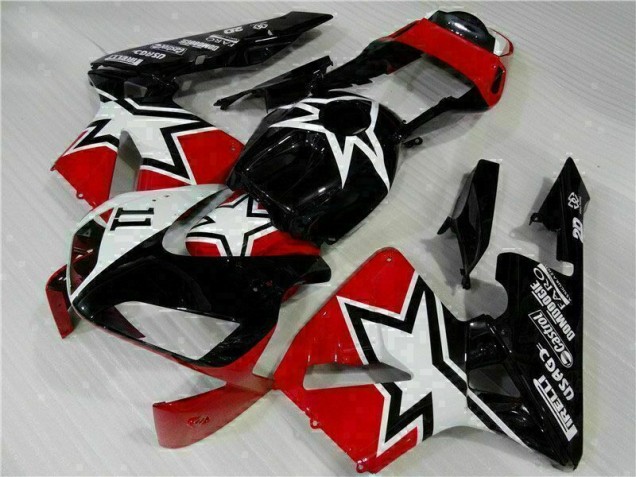 03-04 Schwarz Weiß 11 Honda CBR600RR Motorrad Verkleidung 03-04 Schwarz Weiß 11 Honda CBR600RR Motorrad Verkleidung