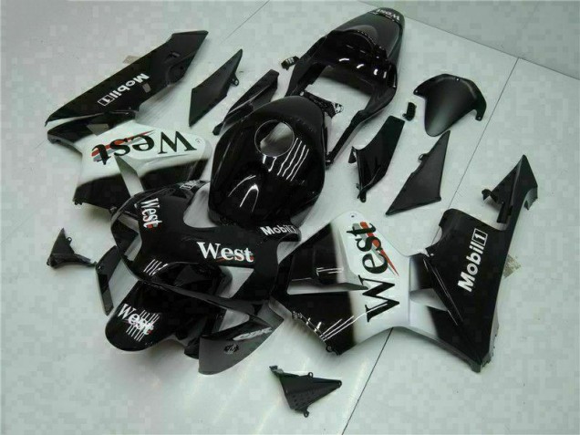 03-04 Schwarz West Honda CBR600RR Motorrad Verkleidung