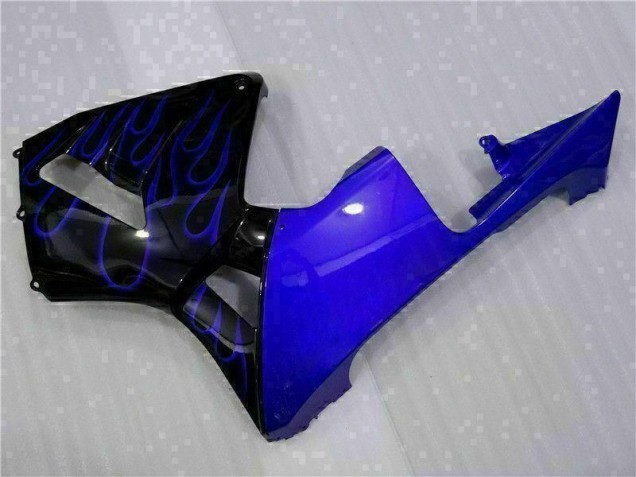 03-04 Schwarz mit Blaur Flamme Honda CBR600RR Motorrad Verkleidung 03-04 Schwarz mit Blaur Flamme Honda CBR600RR Motorrad Verkleidung