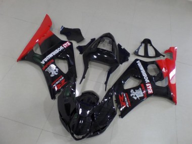03-04 Schwarz und Rot Suzuki GSXR 1000 Motorrad Verkleidung