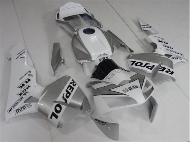 03-04 Silver Weiß Schwarz Repsol Honda CBR600RR Motorrad Verkleidung 03-04 Silver Weiß Schwarz Repsol Honda CBR600RR Motorrad Verkleidung