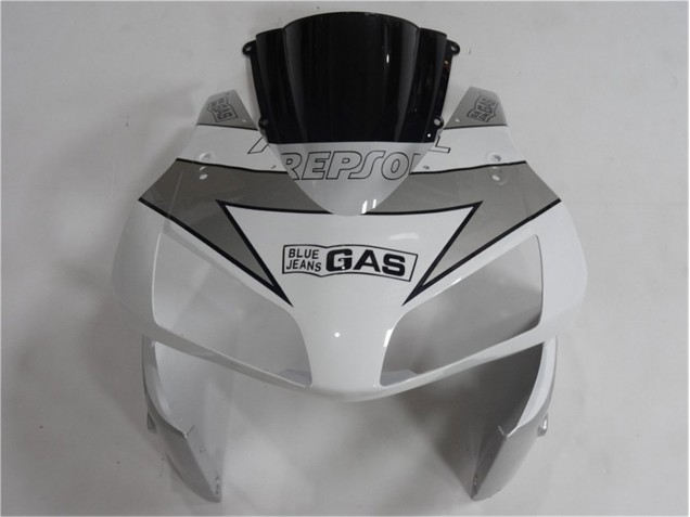 03-04 Silver Weiß Schwarz Repsol Honda CBR600RR Motorrad Verkleidung 03-04 Silver Weiß Schwarz Repsol Honda CBR600RR Motorrad Verkleidung