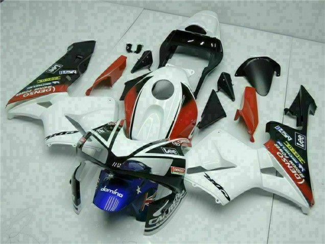03-04 Weiß Blau Honda CBR600RR Motorrad Verkleidung 03-04 Weiß Blau Honda CBR600RR Motorrad Verkleidung