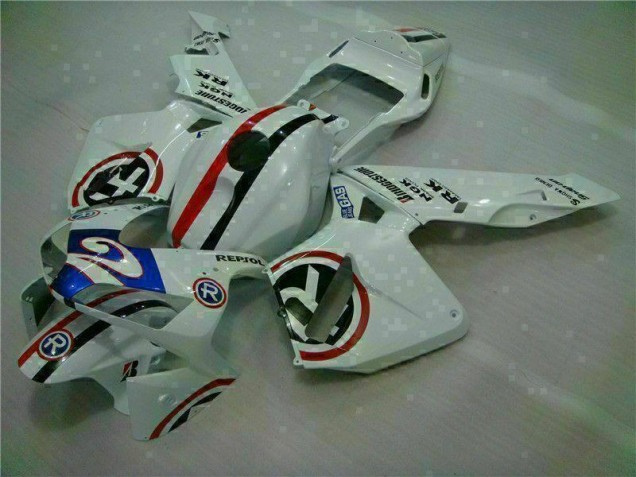 03-04 Weiß Blau R 2 Honda CBR600RR Motorrad Verkleidung 03-04 Weiß Blau R 2 Honda CBR600RR Motorrad Verkleidung