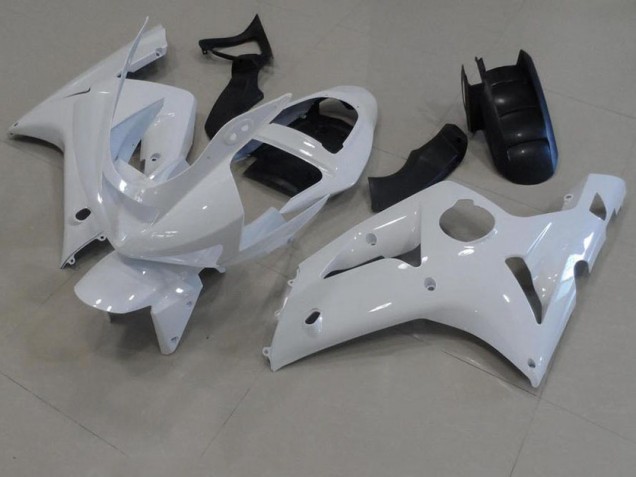 03-04 Weiß Kawasaki ZX6R Motorrad Verkleidung 03-04 Weiß Kawasaki ZX6R Motorrad Verkleidung