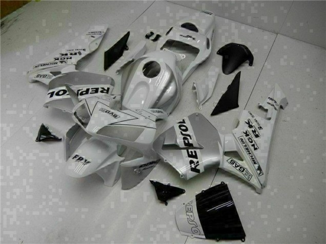 03-04 Weiß Repsol Honda CBR600RR Motorrad Verkleidungen 03-04 Weiß Repsol Honda CBR600RR Motorrad Verkleidungen