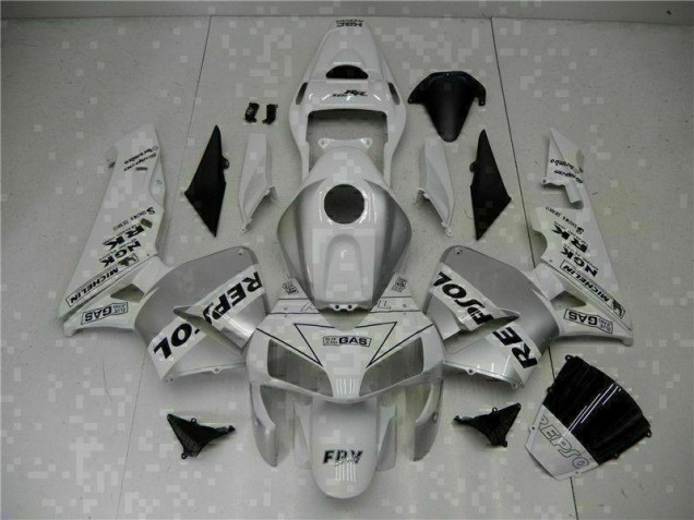 03-04 Weiß Repsol Honda CBR600RR Motorrad Verkleidungen 03-04 Weiß Repsol Honda CBR600RR Motorrad Verkleidungen