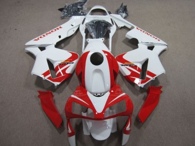 03-04 Weiß Rot Honda CBR600RR Motorrad Verkleidung