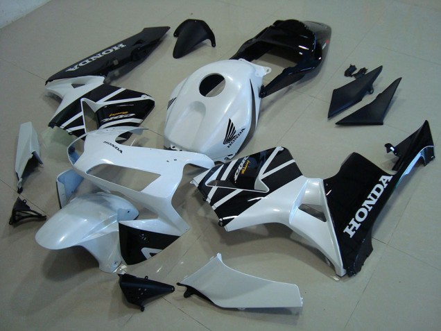 03-04 Weiß Schwarz Honda CBR600RR Motorrad Verkleidung 03-04 Weiß Schwarz Honda CBR600RR Motorrad Verkleidung