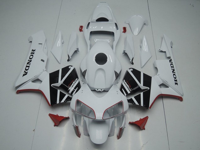 03-04 Weiß Schwarz Honda CBR600RR Motorrad Verkleidungen 03-04 Weiß Schwarz Honda CBR600RR Motorrad Verkleidungen