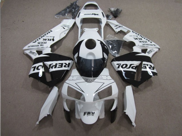 03-04 Weiß Schwarz Repsol Honda CBR600RR Motorrad Verkleidung 03-04 Weiß Schwarz Repsol Honda CBR600RR Motorrad Verkleidung