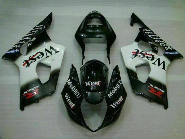 03-04 Weiß Schwarz Suzuki GSXR 1000 Motorrad Verkleidungen