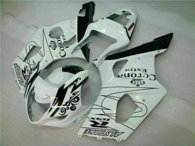 03-04 Weiß Suzuki GSXR 1000 Motorrad Vollverkleidung 03-04 Weiß Suzuki GSXR 1000 Motorrad Vollverkleidung