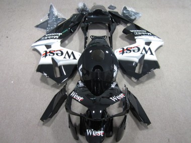 03-04 West Weiß Schwarz Honda CBR600RR Motorrad Verkleidung