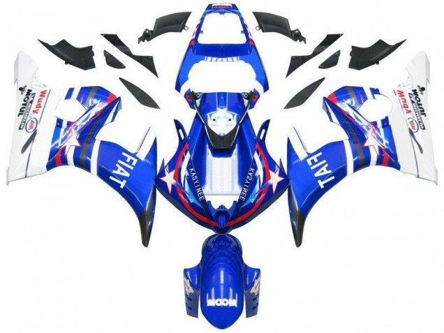 03-05 Blau Star Fiat Yamaha YZF R6 Motorrad Verkleidung 03-05 Blau Star Fiat Yamaha YZF R6 Motorrad Verkleidung