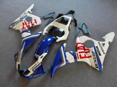 03-05 Blau Weiß Fiat Yamaha YZF R6 Motorrad Verkleidung