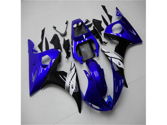 03-05 Blau Weiß Schwarz Yamaha YZF R6 Motorrad Verkleidung 03-05 Blau Weiß Schwarz Yamaha YZF R6 Motorrad Verkleidung