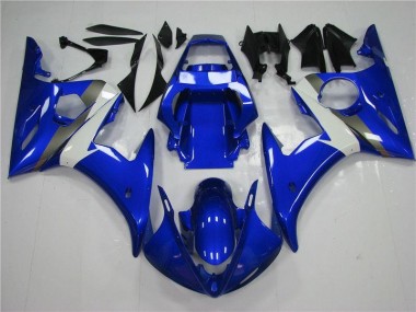 03-05 Blau Weiß Yamaha YZF R6 Motorrad Vollverkleidung