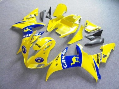 03-05 Gelb Blau Motul Camel Yamaha YZF R6 Motorrad Verkleidung
