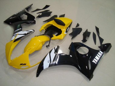 03-05 Gelb Schwarz Yamaha YZF R6 Motorrad Verkleidung