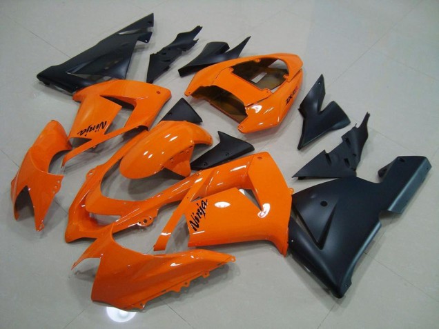 03-05 Orange Matt Schwarz Kawasaki ZX10R Motorrad Verkleidung 03-05 Orange Matt Schwarz Kawasaki ZX10R Motorrad Verkleidung