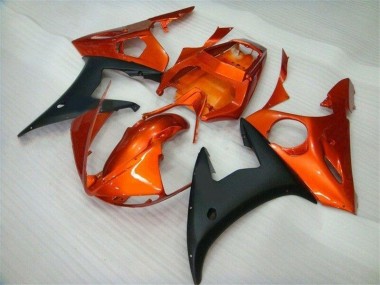 03-05 Orange Schwarz Yamaha YZF R6 Motorrad Verkleidung