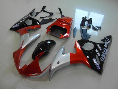 03-05 Orange Silber Schwarz Yamaha YZF R6 Motorrad Verkleidung