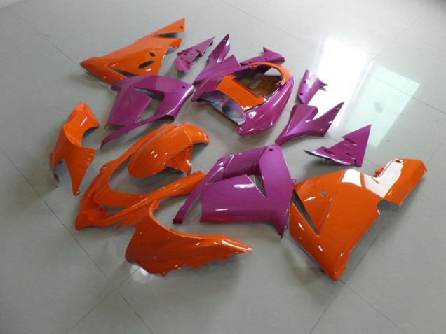 03-05 Orange und Rosa Kawasaki ZX10R Motorrad Verkleidung 03-05 Orange und Rosa Kawasaki ZX10R Motorrad Verkleidung