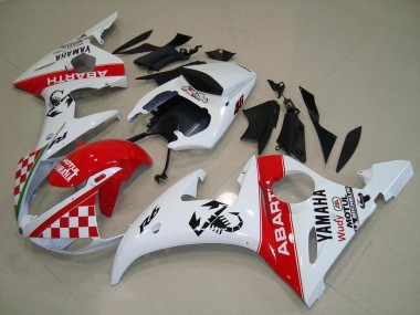 03-05 Rot Weiß Yamaha YZF R6 Motorrad Verkleidungen