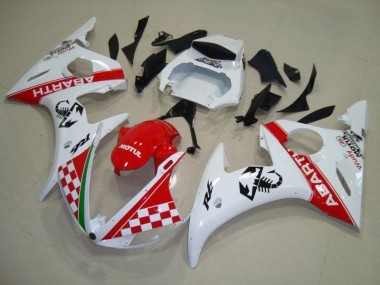 03-05 Rot Weiß Yamaha YZF R6 Motorrad Vollverkleidung