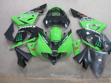 03-05 Schwarz Grün 3M Monster Kawasaki ZX10R Motorrad Verkleidung