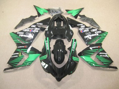 03-05 Schwarz Grün C Shock Monster Kawasaki ZX10R Motorrad Verkleidung