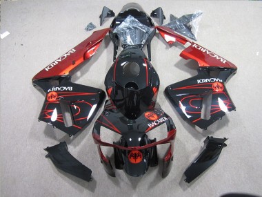 03-05 Schwarz Rot Racardi Kawasaki ZX10R Motorrad Verkleidung