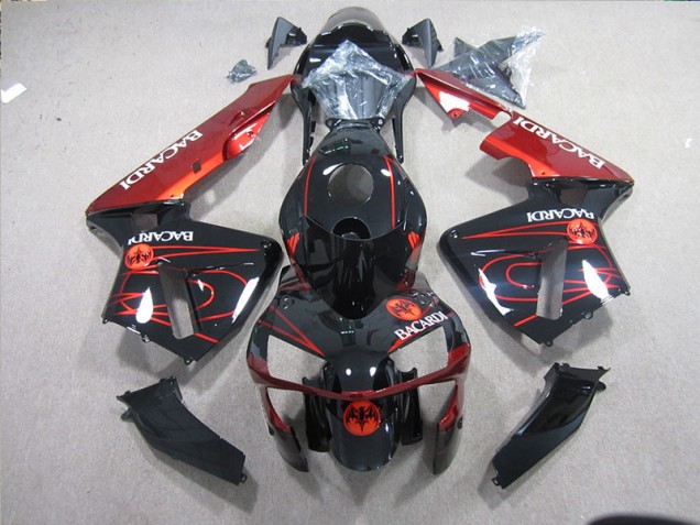 03-05 Schwarz Rot Racardi Kawasaki ZX10R Motorrad Verkleidung