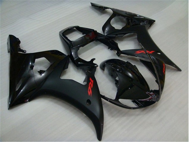 03-05 Schwarz Yamaha YZF R6 Motorrad Vollverkleidung