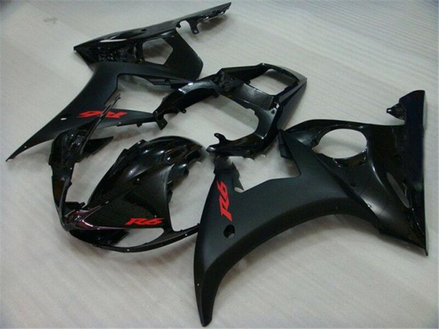 03-05 Schwarz Yamaha YZF R6 Motorrad Vollverkleidung