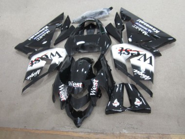 03-05 Schwarzer West Ninja Kawasaki ZX10R Motorrad Verkleidung