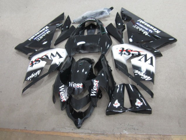 03-05 Schwarzer West Ninja Kawasaki ZX10R Motorrad Verkleidung