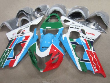 04-05 Blaugrün Rot Motul Suzuki GSXR 600 Motorrad Verkleidung