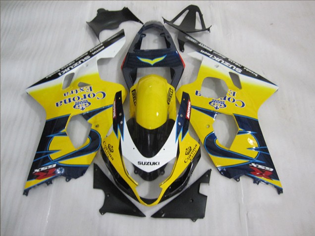 04-05 Gelb Blau Corona Extra Suzuki GSXR 600 Motorrad Verkleidung