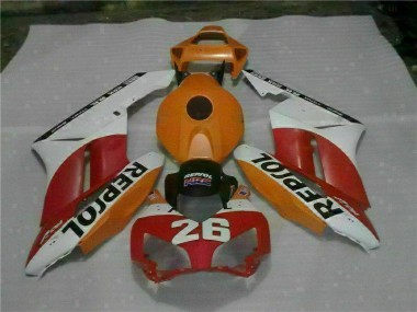 04-05 Orange Rot Repsol 26 Honda CBR1000RR Motorrad Verkleidung